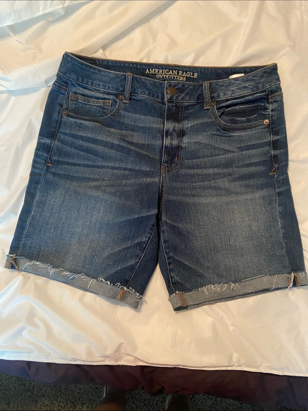 American Eagle Outfitters Dark Blue Denim Bermuda Shorts